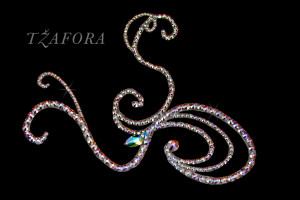 ballroom jewelry, ballroom hair ornament, tzafora