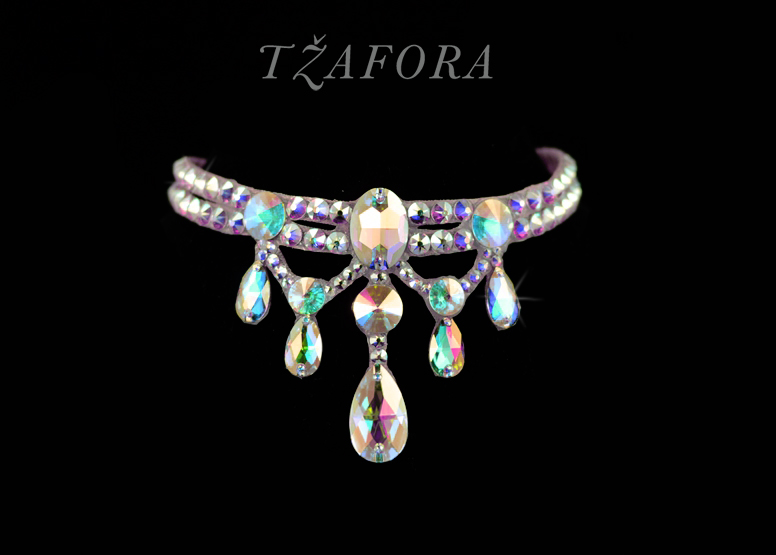 tzafora, ballroom jewelry, choker necklace