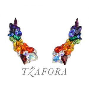 ballroom jewelry, tzafora, swarovski rainbow